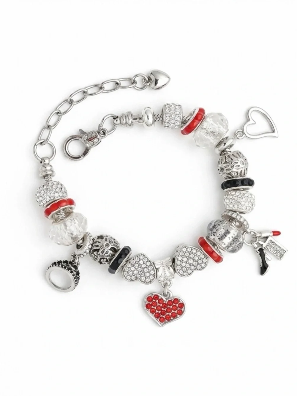 Elegant Heart Charm Bracelet